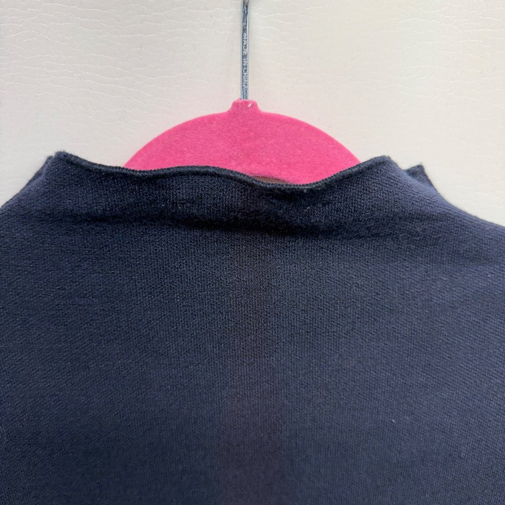 ZARA Mock Neck Sheath Dress Navy Blue Small Bodycon Festival Romantic Luxury - Picture 4 of 6